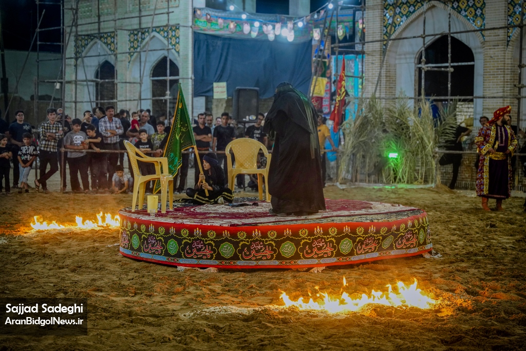 گزارش تصویری از مراسم تعزیه در میدان حاج امین آران و بیدگل